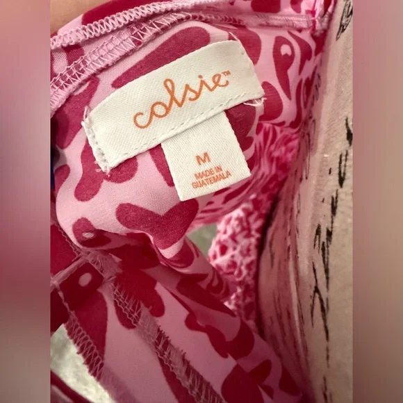 Colsie Pink Heart Satin Pajama Set – Size Medium - Picture 6 of 8